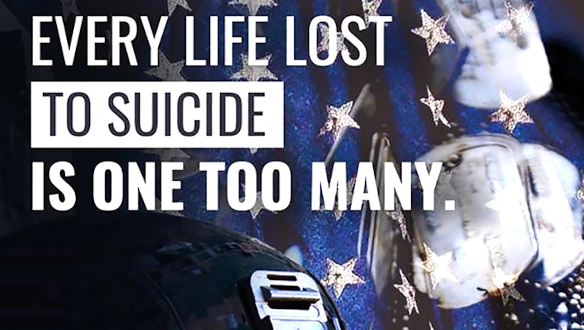 Image of silver stars. Text reads, "EVERY LIFE LOST TO SUICIDE IS ONE TOO MANY."