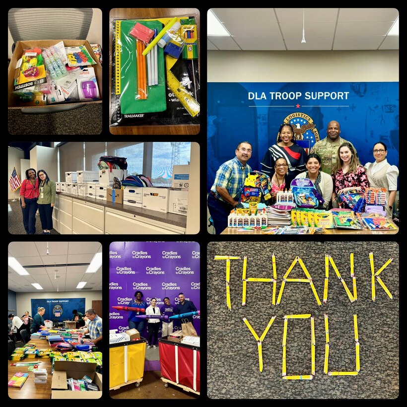 school supplies drive graphic