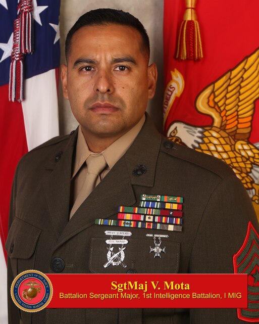 Sgt. Maj. Valdo Mota > I Marine Expeditionary Force > Biography