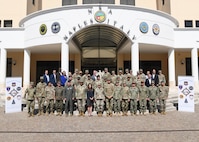 Members of European Component Commands pose for group photo during ECCC. The ECCC provides senior leaders from the U.S. Air Force, Army, Marines and Navy Major Commands with a platform to discuss international affairs.