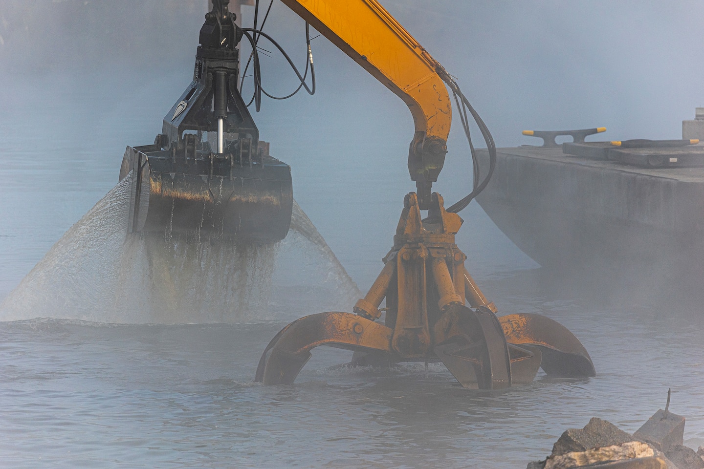 The U.S. Army Corps of Engineers Pittsburgh District opened a 100-foot-wide navigation channel for commercial vessels through the center of the dam at Monongahela River Locks and Dam 3 near Elizabeth, Pennsylvania, Thursday, Sept. 5.