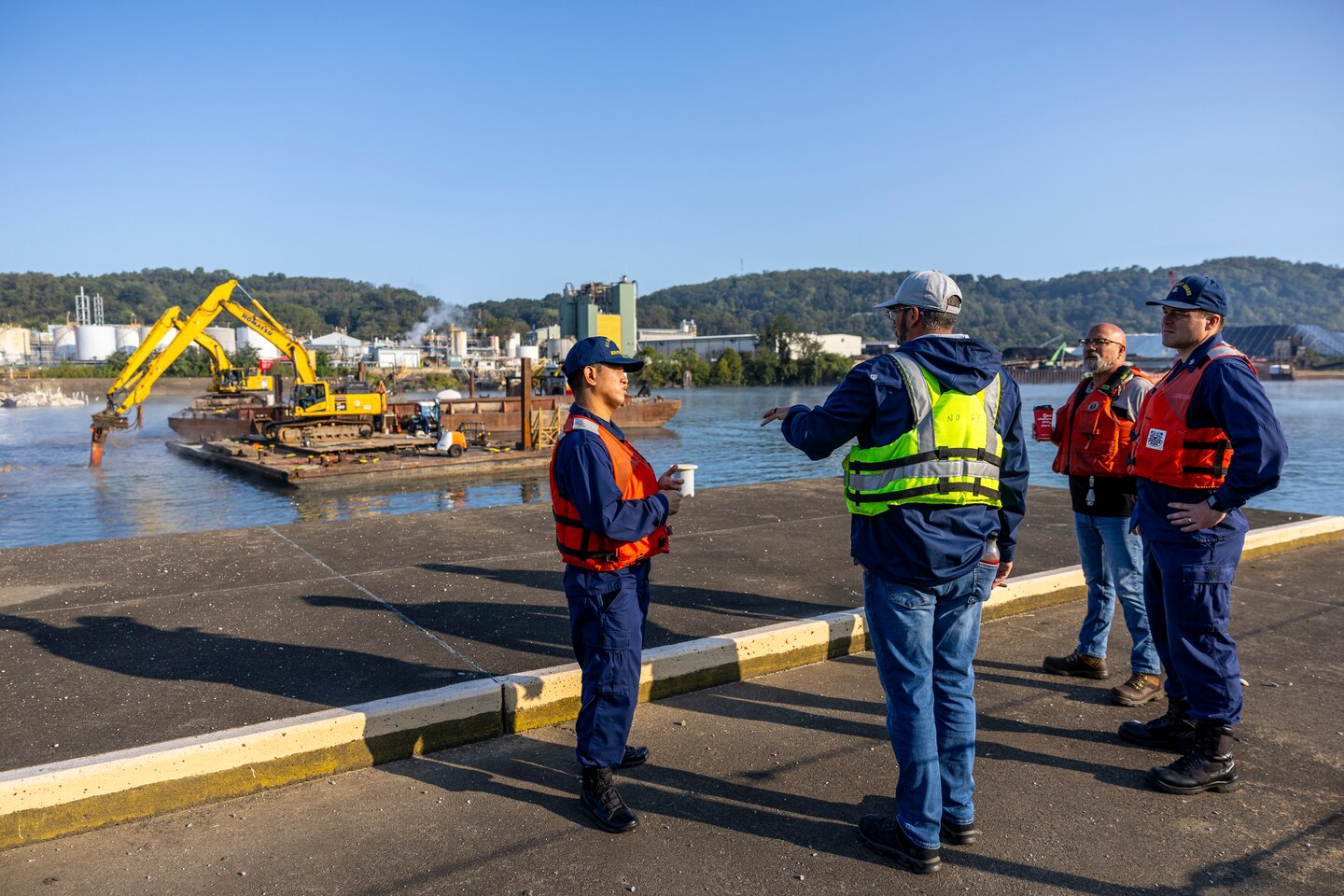The U.S. Army Corps of Engineers Pittsburgh District opened a 100-foot-wide navigation channel for commercial vessels through the center of the dam at Monongahela River Locks and Dam 3 near Elizabeth, Pennsylvania, Thursday, Sept. 5.