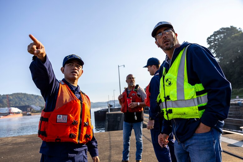The U.S. Army Corps of Engineers Pittsburgh District opened a 100-foot-wide navigation channel for commercial vessels through the center of the dam at Monongahela River Locks and Dam 3 near Elizabeth, Pennsylvania, Thursday, Sept. 5.