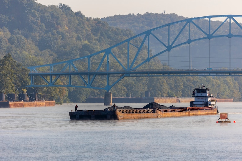 The U.S. Army Corps of Engineers Pittsburgh District opened a 100-foot-wide navigation channel for commercial vessels through the center of the dam at Monongahela River Locks and Dam 3 near Elizabeth, Pennsylvania, Thursday, Sept. 5.