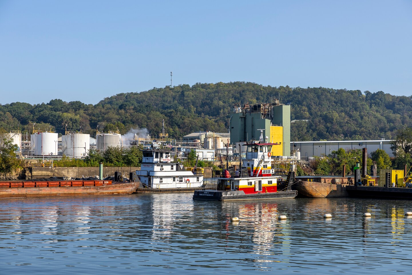 The U.S. Army Corps of Engineers Pittsburgh District opened a 100-foot-wide navigation channel for commercial vessels through the center of the dam at Monongahela River Locks and Dam 3 near Elizabeth, Pennsylvania, Thursday, Sept. 5.