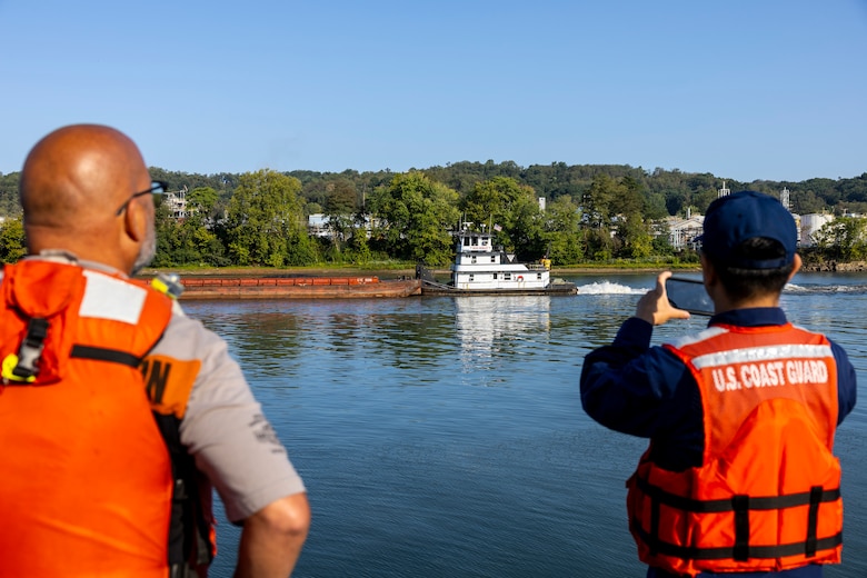 The U.S. Army Corps of Engineers Pittsburgh District opened a 100-foot-wide navigation channel for commercial vessels through the center of the dam at Monongahela River Locks and Dam 3 near Elizabeth, Pennsylvania, Thursday, Sept. 5.