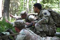 U.S. Soldiers attending the Cavalry Scout Advanced Leader Course at the 166th Regiment - Regional Training Institute conduct field training at Fort Indiantown Gap, Pennsylvania, Sept. 3, 2024. Trainees performed reconnaissance operations, conducted an ambush and classified a bridge. (U.S. Army National Guard photo by Sgt. Du-Marc Mills)