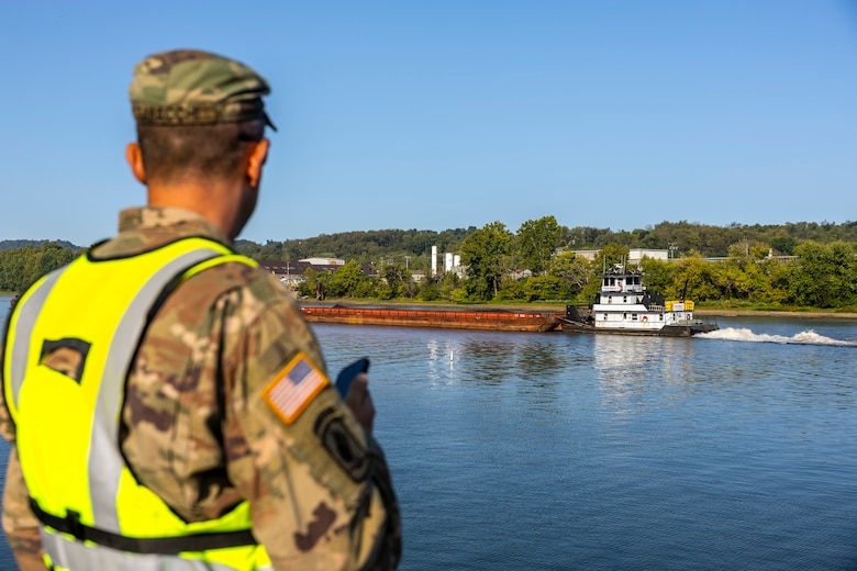 The U.S. Army Corps of Engineers Pittsburgh District opened a 100-foot-wide navigation channel for commercial vessels through the center of the dam at Monongahela River Locks and Dam 3 near Elizabeth, Pennsylvania, Thursday, Sept. 5.