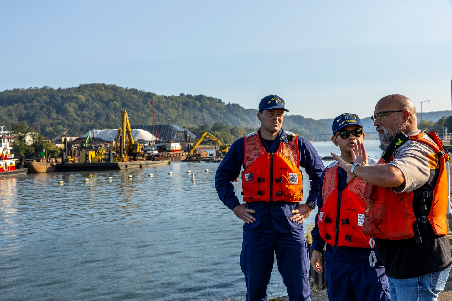 The U.S. Army Corps of Engineers Pittsburgh District opened a 100-foot-wide navigation channel for commercial vessels through the center of the dam at Monongahela River Locks and Dam 3 near Elizabeth, Pennsylvania, Thursday, Sept. 5.