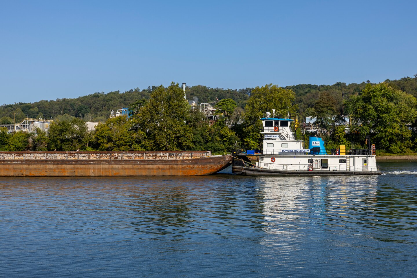 The U.S. Army Corps of Engineers Pittsburgh District opened a 100-foot-wide navigation channel for commercial vessels through the center of the dam at Monongahela River Locks and Dam 3 near Elizabeth, Pennsylvania, Thursday, Sept. 5.