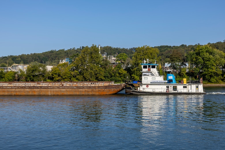 The U.S. Army Corps of Engineers Pittsburgh District opened a 100-foot-wide navigation channel for commercial vessels through the center of the dam at Monongahela River Locks and Dam 3 near Elizabeth, Pennsylvania, Thursday, Sept. 5.