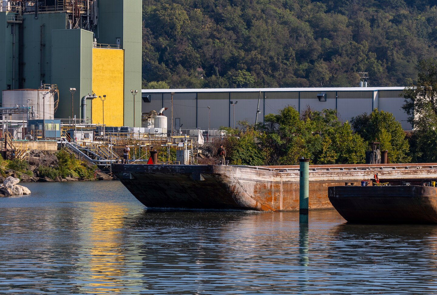 The U.S. Army Corps of Engineers Pittsburgh District opened a 100-foot-wide navigation channel for commercial vessels through the center of the dam at Monongahela River Locks and Dam 3 near Elizabeth, Pennsylvania, Thursday, Sept. 5.