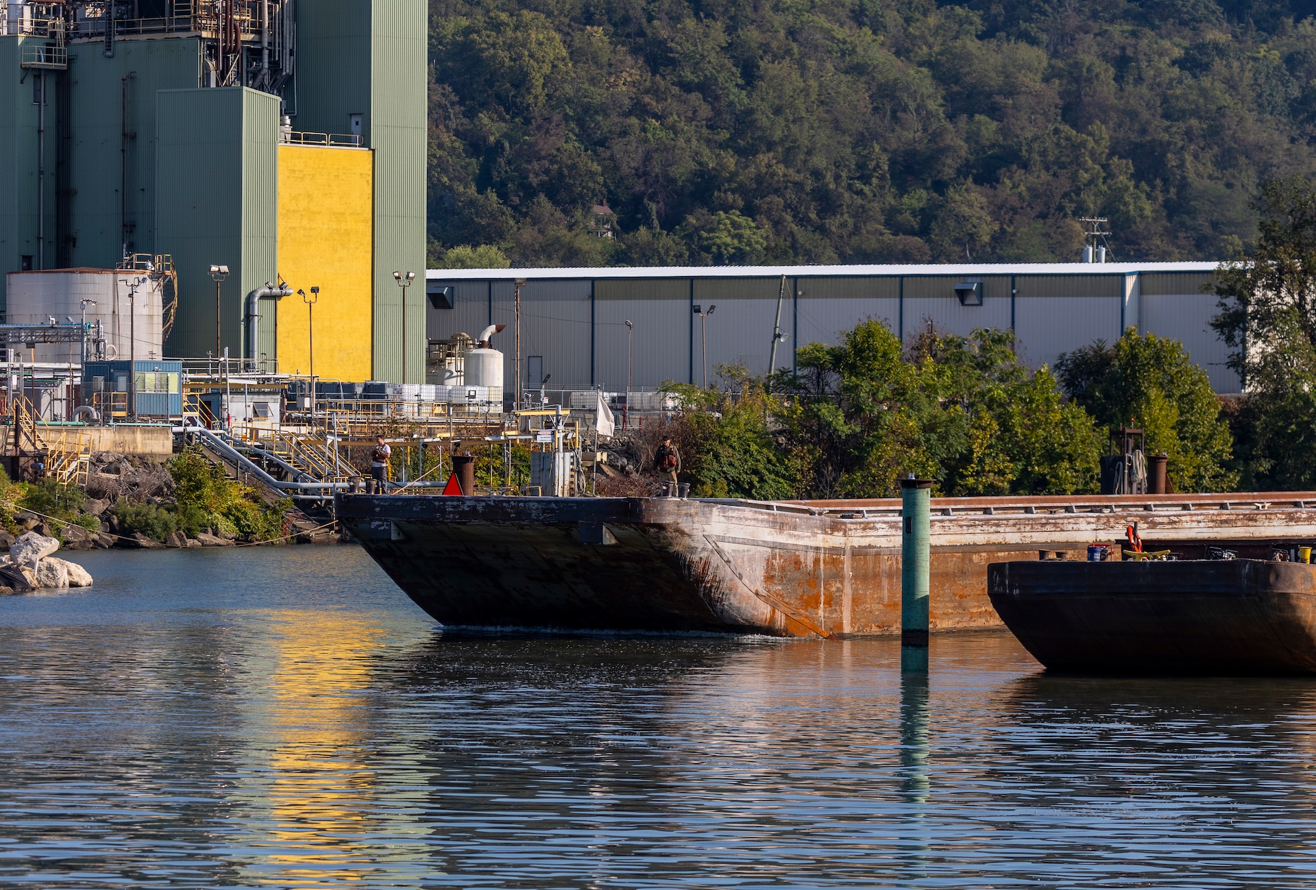 The U.S. Army Corps of Engineers Pittsburgh District opened a 100-foot-wide navigation channel for commercial vessels through the center of the dam at Monongahela River Locks and Dam 3 near Elizabeth, Pennsylvania, Thursday, Sept. 5.