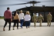 Soldiers with the 28th Expeditionary Combat Aviation Brigade operate UH-60 Black Hawk helicopters during a bosslift event at Army Aviation Support Facility #2 at Johnstown, Pennsylvania, Sept. 4, 2024. The event, which brings together employers to give them a glimpse into what their employees do while on military duty, was hosted by the Pennsylvania National Guard in conjunction with the Pennsylvania chapter of the Employer Support of the Guard and Reserve. (U.S. Army National Guard photo by Maj. Travis Mueller)