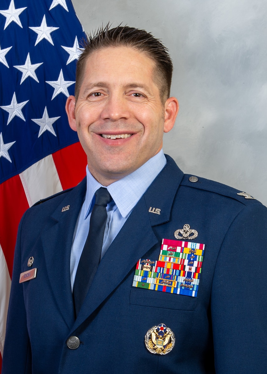 This is the official photo of Col. Brandon Sokora, 627th Air Base Group commander and deputy commander of Joint Base Lewis-McChord, Washington.