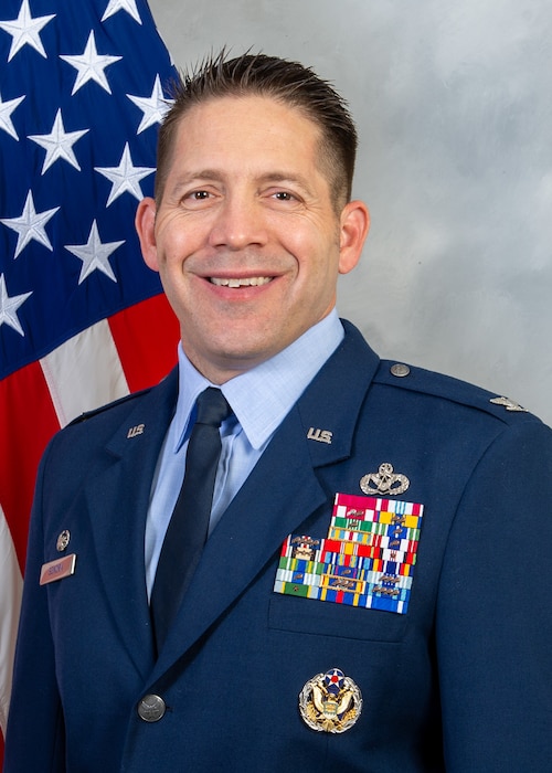 This is the official photo of Col. Brandon Sokora, 627th Air Base Group commander and deputy commander of Joint Base Lewis-McChord, Washington.