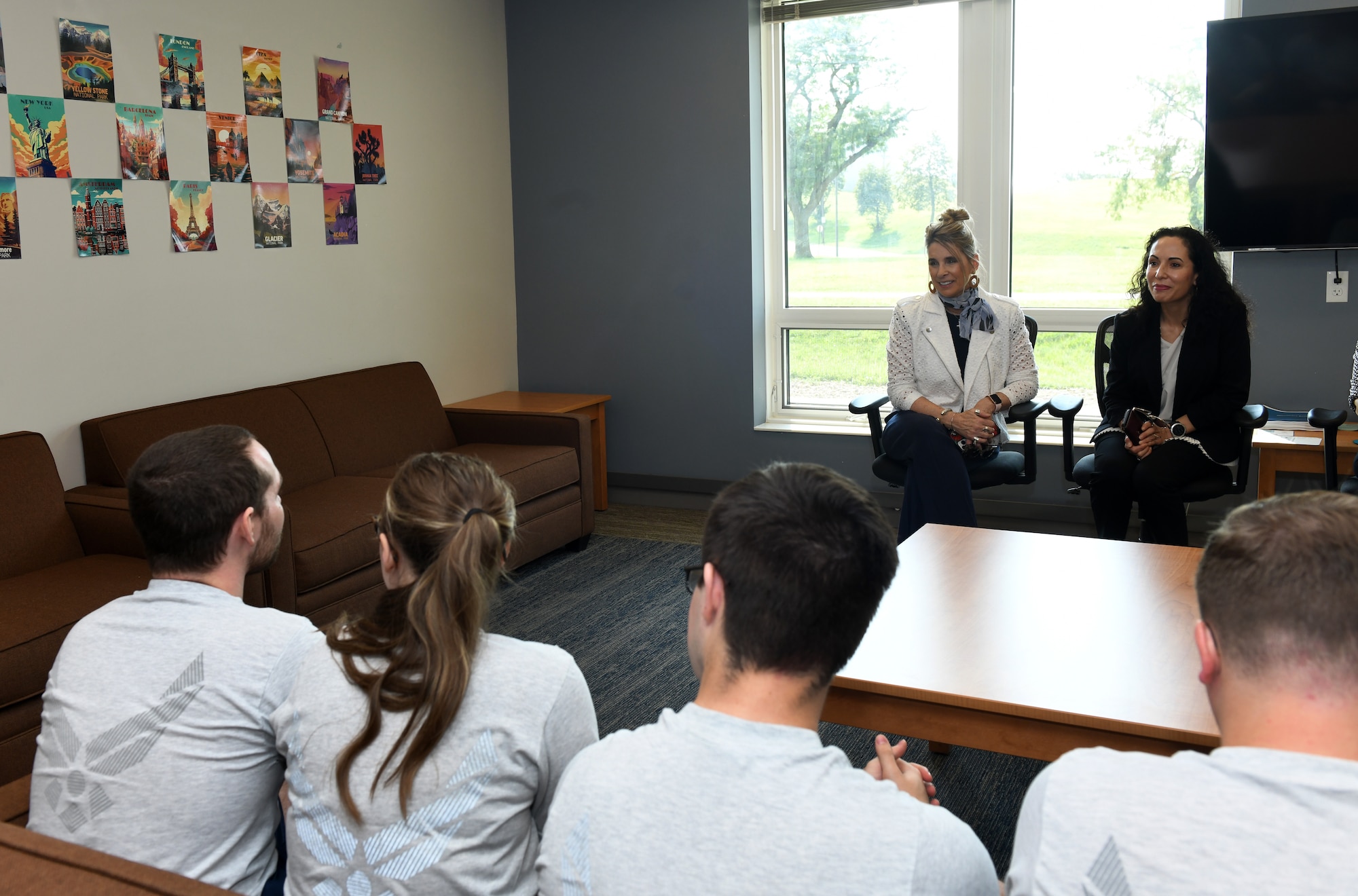 General and Chief's wives speak to airmen