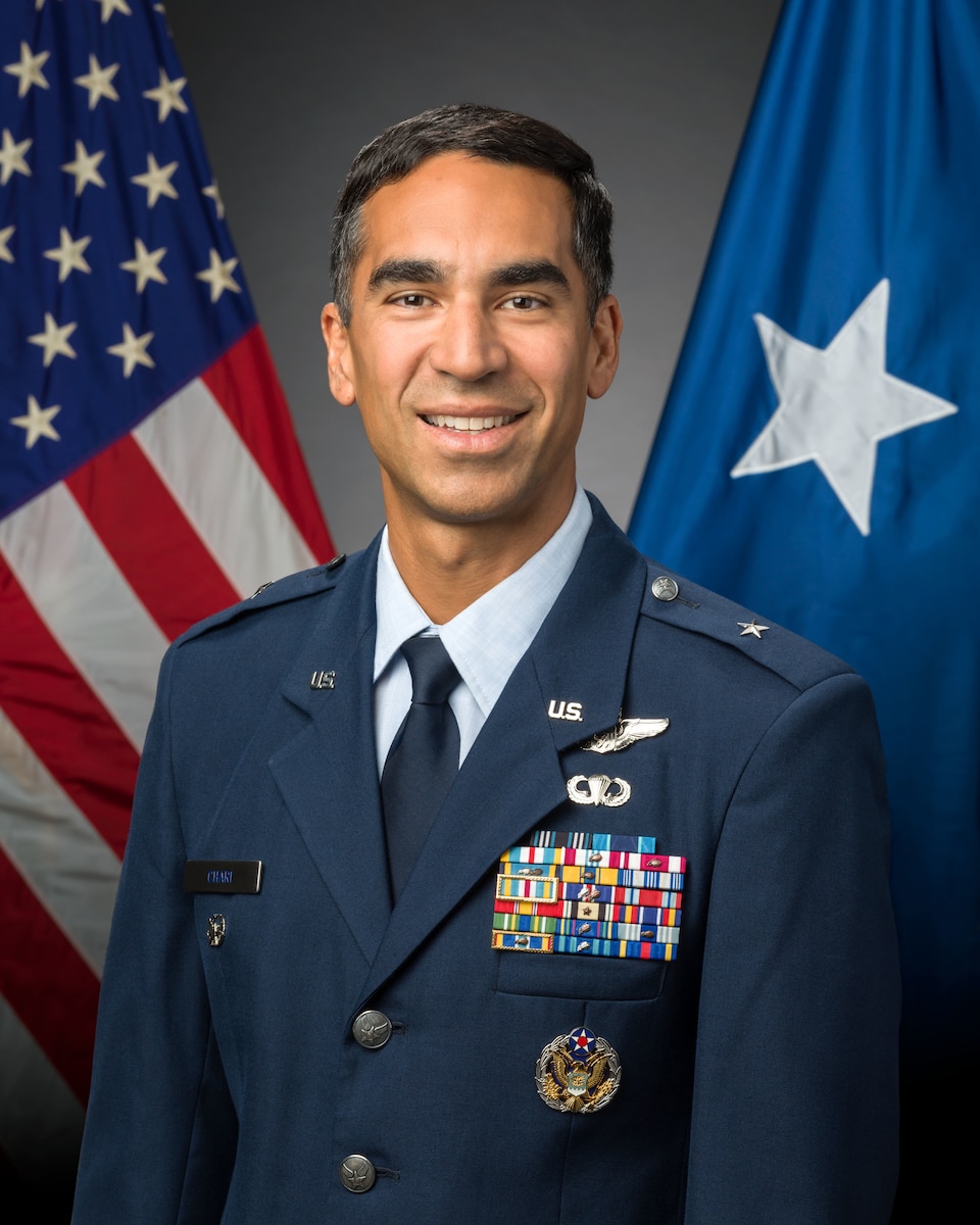 This is the official portrait of Brig. Gen. Raja J. Chari.