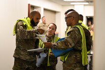 Airmen get out-processed.