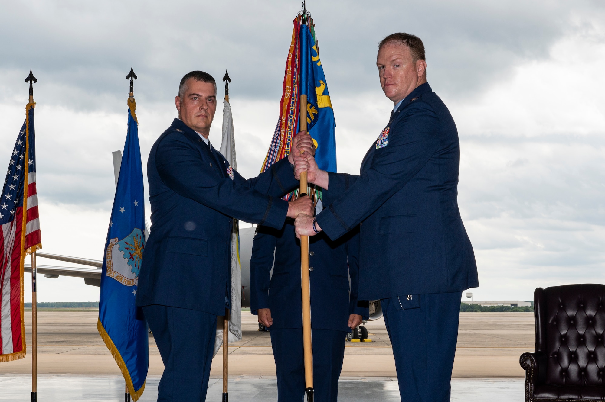 The 514th Air Mobility Wing celebrates the history and accomplishments of the 78th Air Refueling Squadron during an inactivation ceremony at Joint Base McGuire-Dix-Lakehurst, N.J., Sept. 7, 2024.