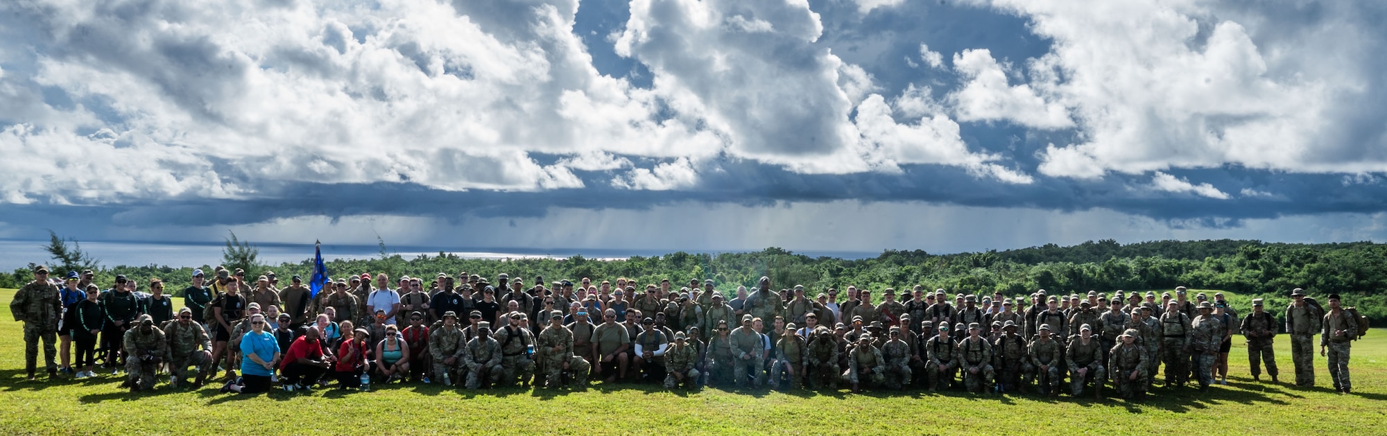 Participants were encouraged to carry 22 and donate pounds of dry goods to commemorate the 22 veterans who commit suicide every day. (U.S. Air Force photos by Airman 1st Class Audree Campbell)