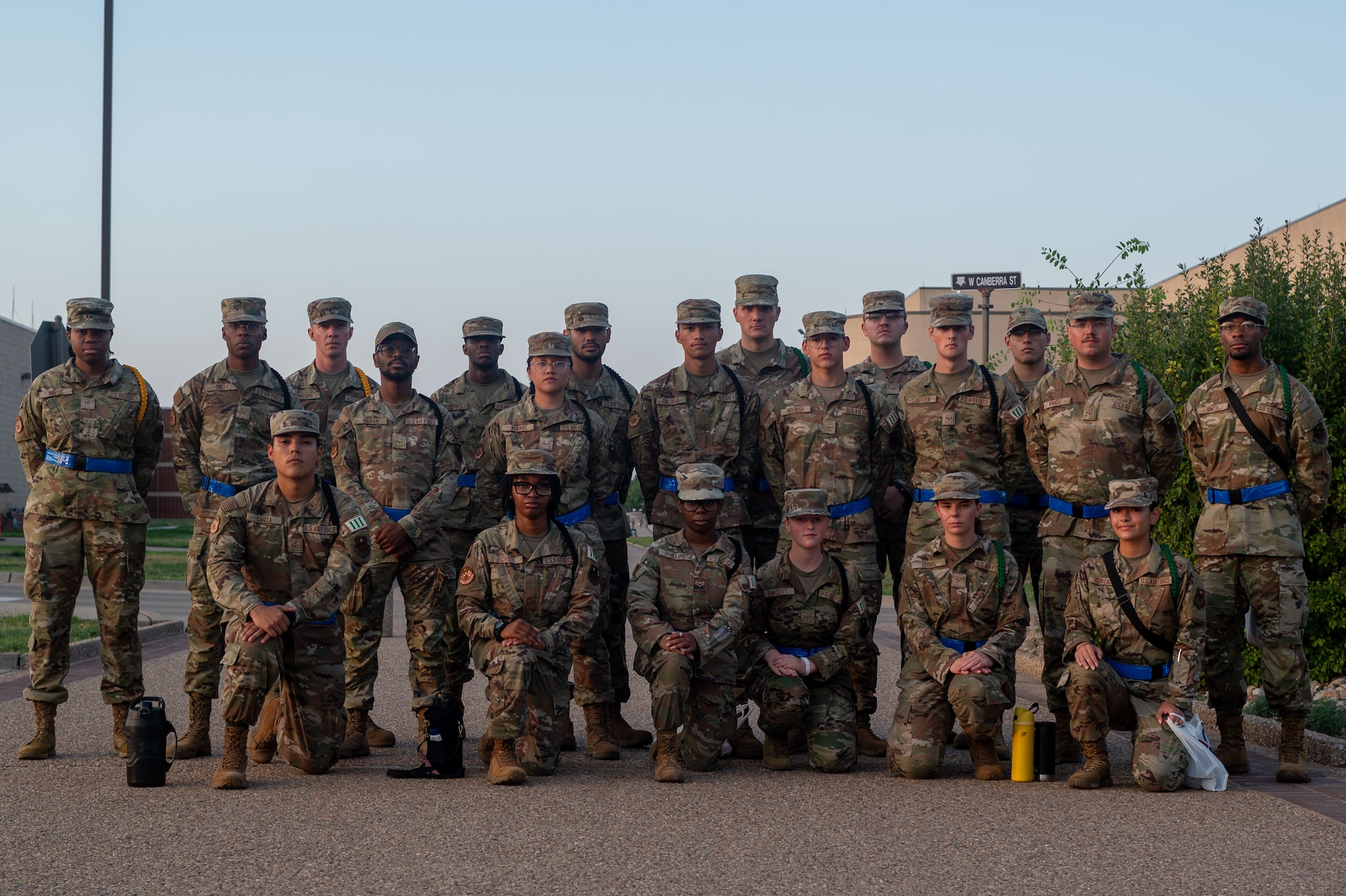 U.S. Air Force Airmen student leaders assigned to the 315th Training Squadron pose for a group photo at Goodfellow Air Force Base, Texas, July 29, 2024. The 315th TRS’s mission is to train, educate and mentor our future intelligence, surveillance and reconnaissance warriors through innovation. (U.S. Air Force Photo by Airman 1st Class Brian Lummus)