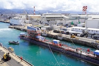 USS North Carolina (SSN 777) Enters Dry Dock