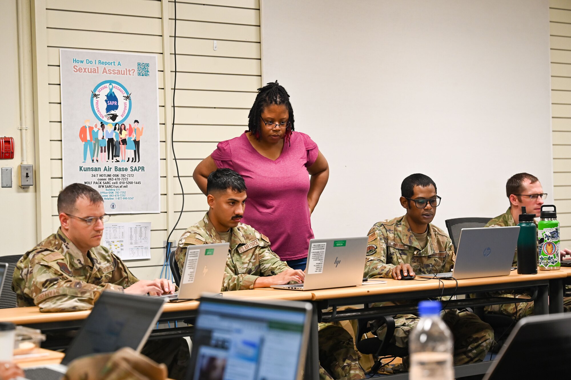 Dr. Rebecca Jones, Microsoft Federal senior cloud solution architect, teaches Airmen