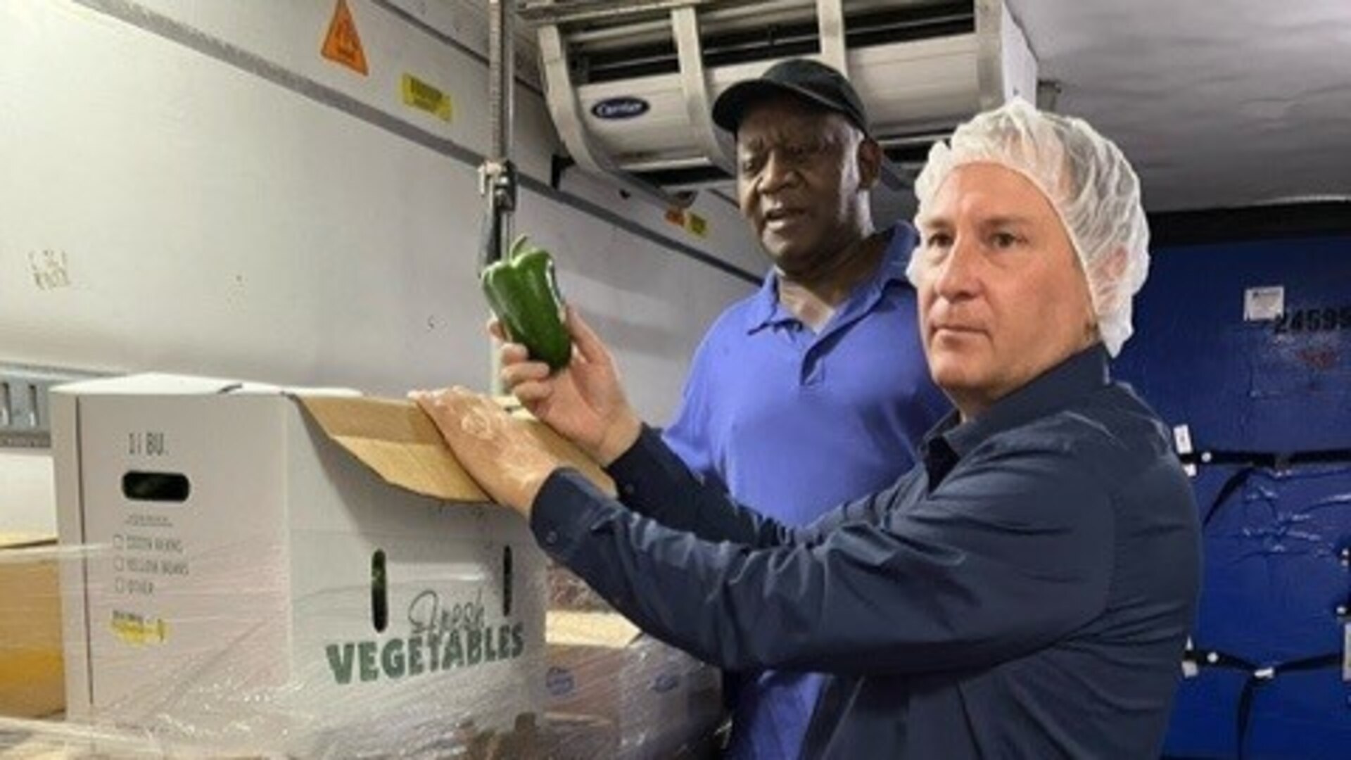 During his time as Food Program Manager, Andrew Pisney inspects freshness and quality upon receiving produce at Ft. McCoy in Wisconsin. Andrew Pisney started with DLA Troop Support in August 2024. He will support the states of Iowa, Illinois and Wisconsin.