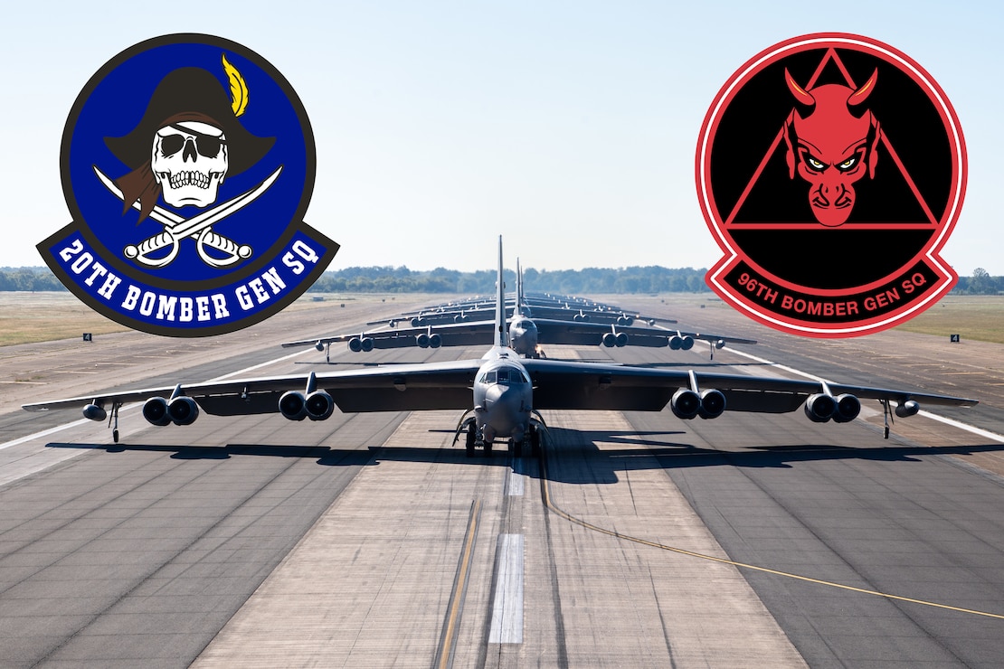 This graphic was created to announce the activation of the 20th and 96th Bomber Generation Squadrons on Sept. 10, 2024 at Barksdale Air Force Base, La. (U.S. Air Force graphic by Senior Airman Seth Watson)