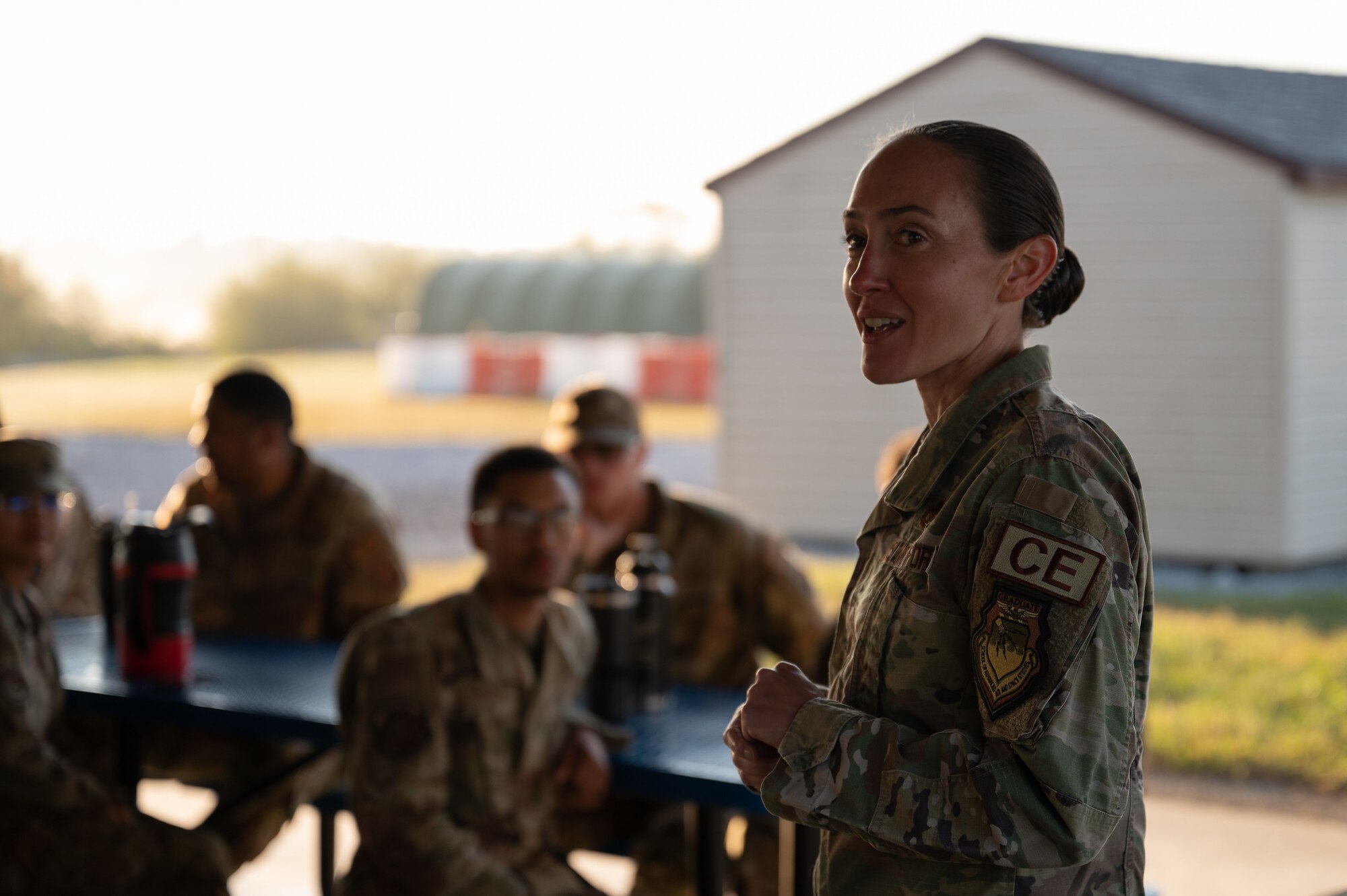 Commanding officer giving a brief