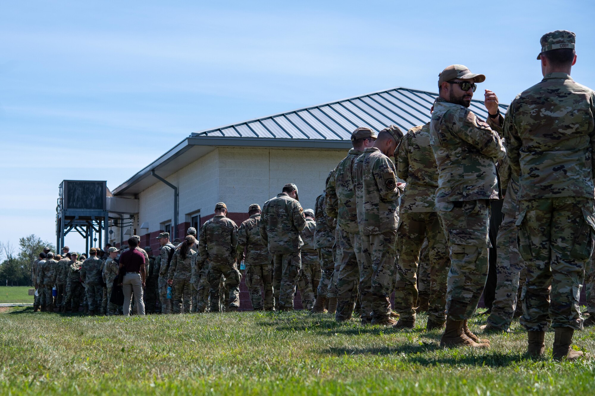 Airmen lined up