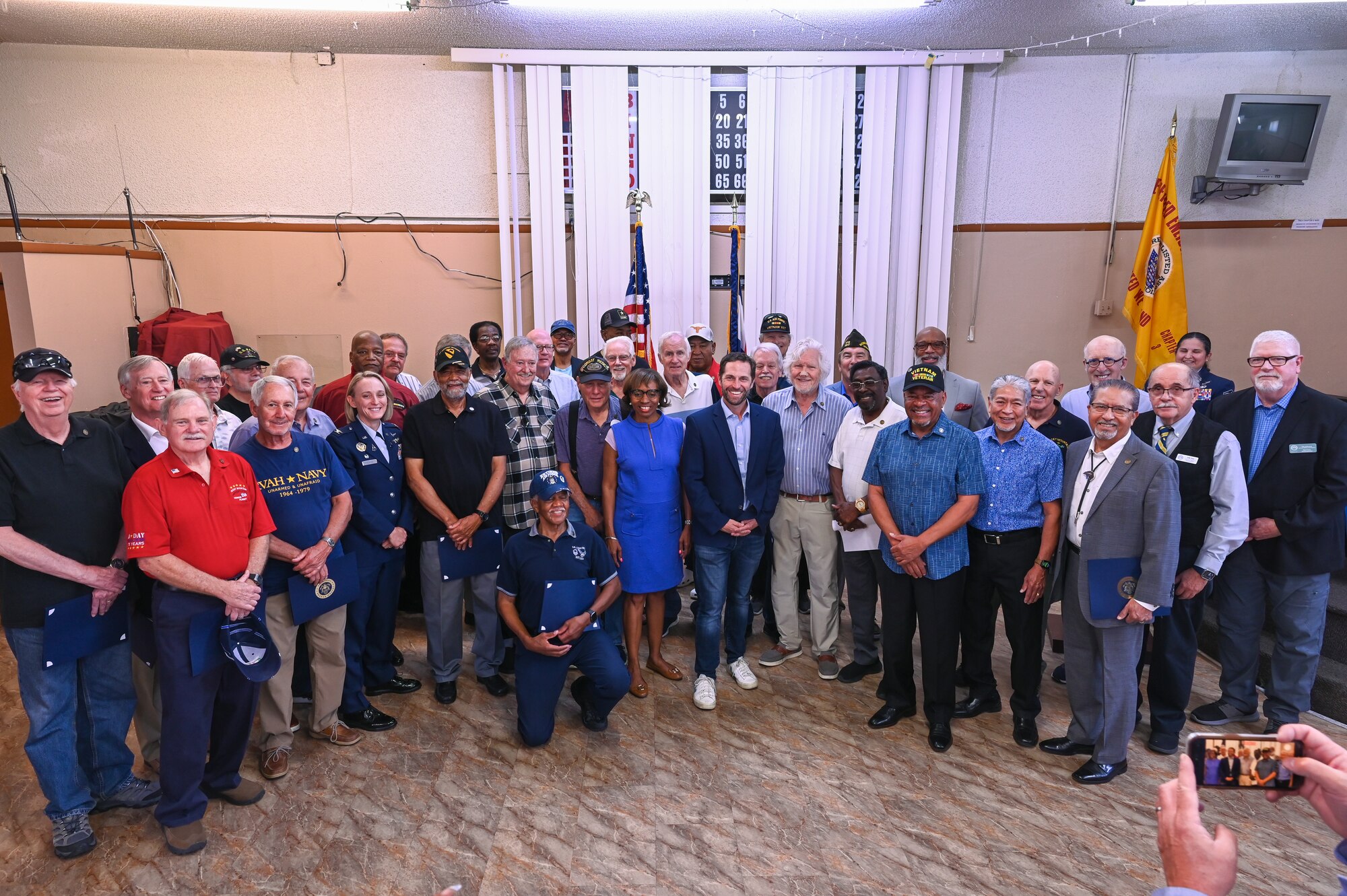 group of vietnam veterans posing for a photo