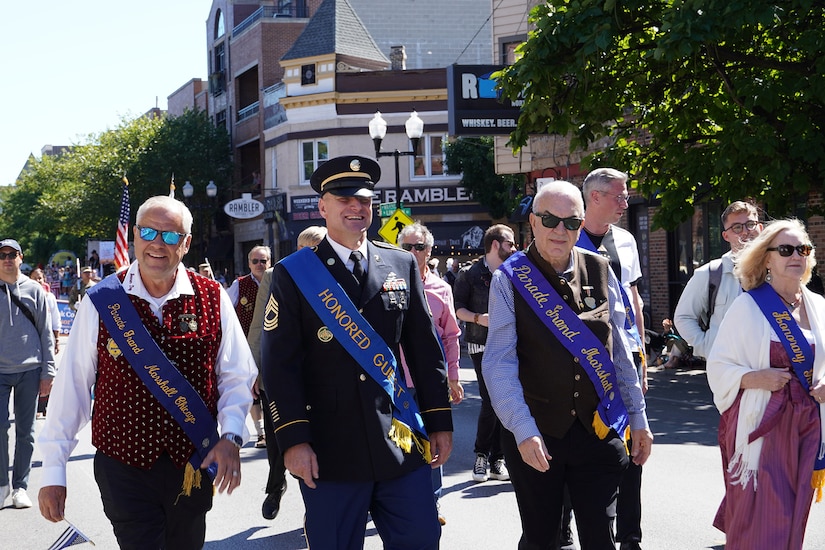 Chicago’s 58th Annual Von Steuben Parade honors Master Sgt. Jason Ottinger, 85th U.S. Army Reserve Support Command, as an honored guest during Saturday's parade, September 07, 2024.