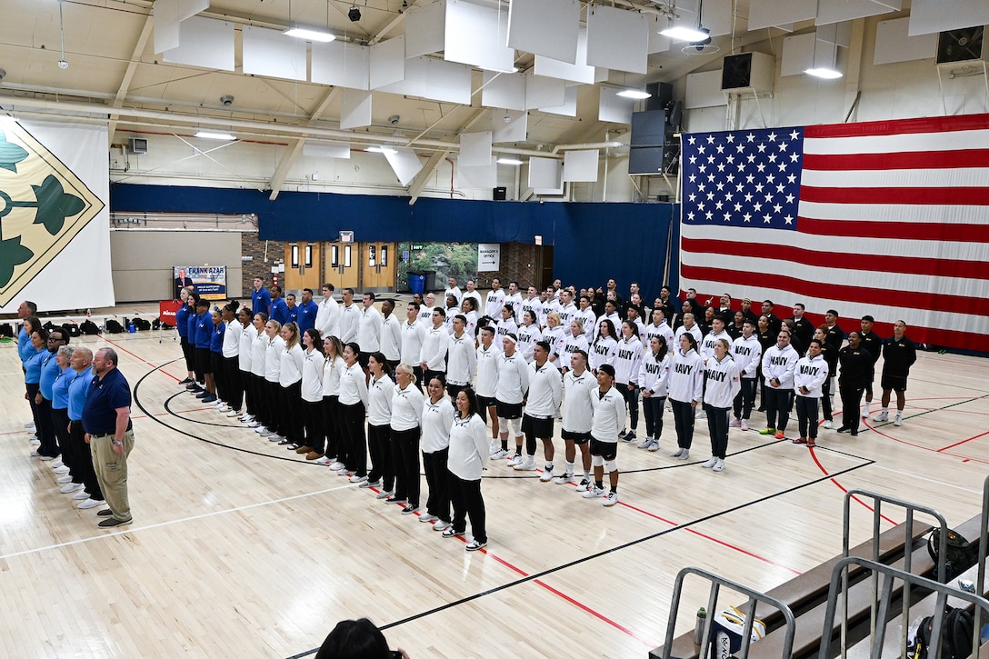 The 2024 Armed Forces Men’s and Women’s Volleyball Championship held at Fort Carson, Colorado 10-14 September.  Teams from the Army, Navy (with Marine Corps and Coast Guard players) and Air Force (with Space Force players) battle it out for gold.  (DoD photo by EJ Hersom)