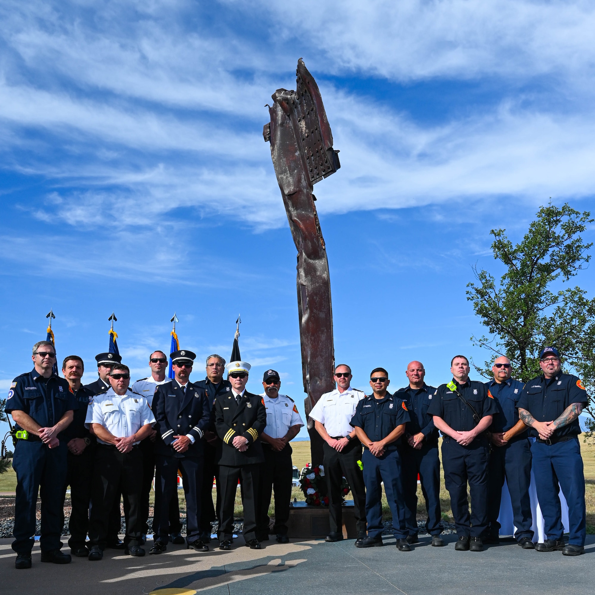 Service and community members remember the events of September 11, 2001.
