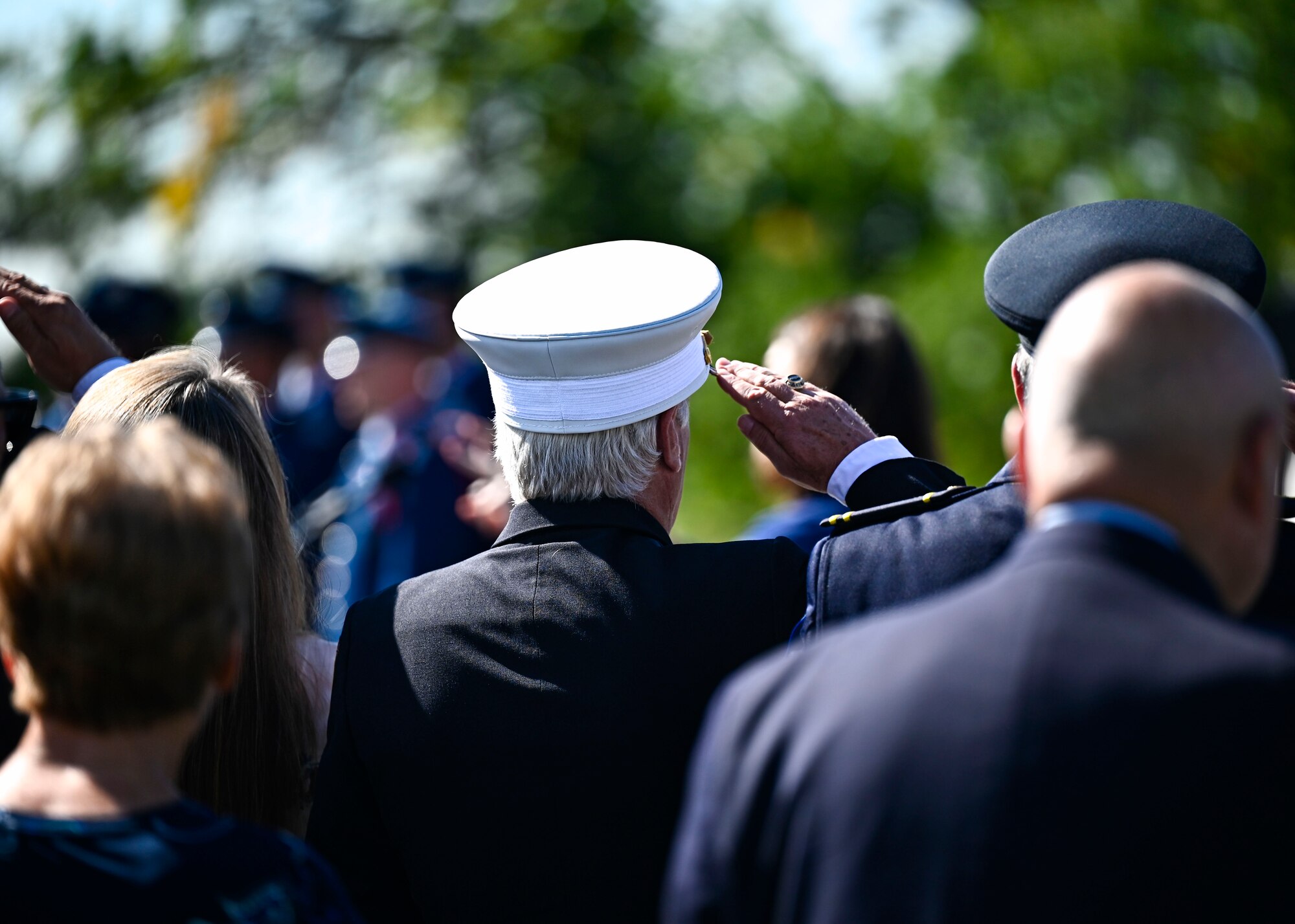 Service and community members attend a remembrance service.