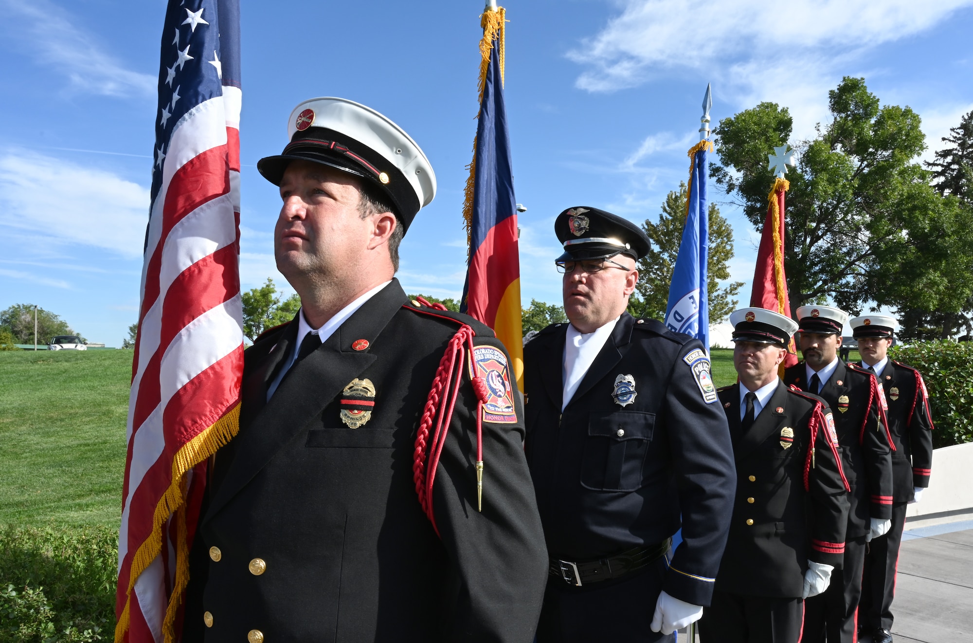Service and community members attend a remembrance service.