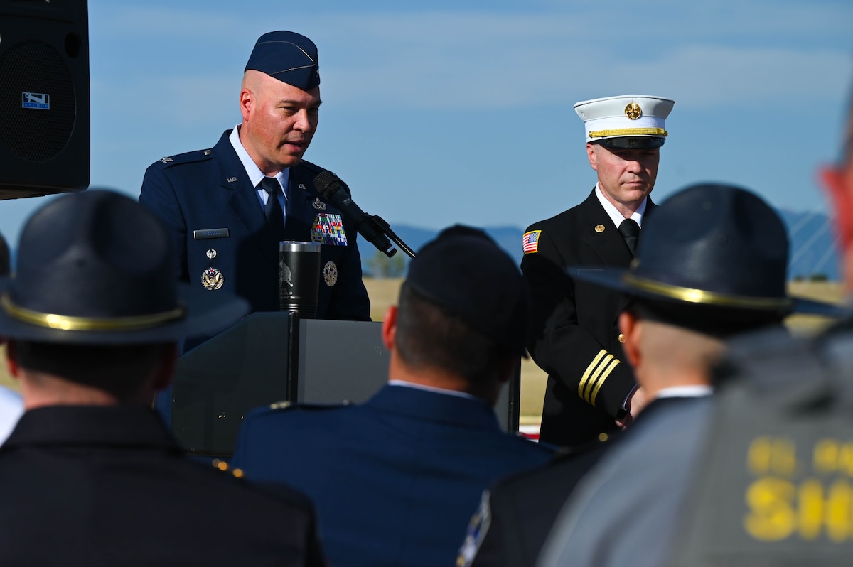 Service and community members remember the events of September 11, 2001.