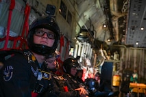 U.S. Air Force Academy cadet Jack Briest, Wings of Blue parachute team member, prepares for a jump during Misawa Air Fest 2024 at Misawa Air Base, Japan, Sept. 8, 2024.
