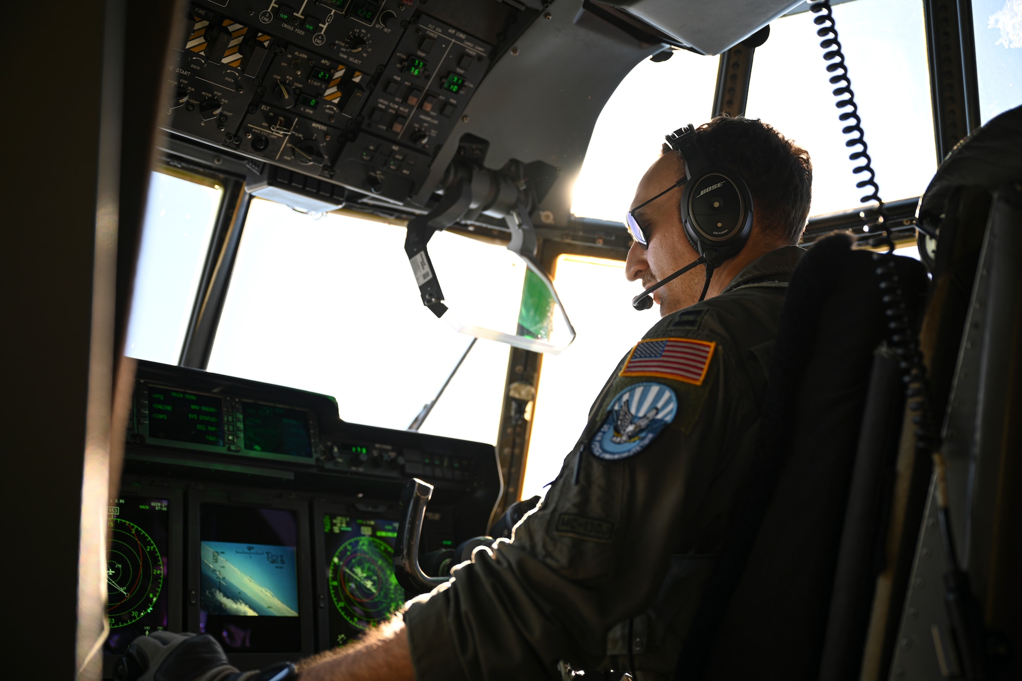 U.S. Air Force Capt. Sawyer Scheer, 1st Special Operations Squadron pilot, flies a C-130 Hercules for the U.S. Air Force Wings of Blue parachute team during Misawa Air Fest 2024 at Misawa Air Base, Japan, Sept. 8, 2024.