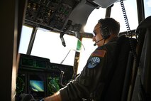 U.S. Air Force Capt. Sawyer Scheer, 1st Special Operations Squadron pilot, flies a C-130 Hercules for the U.S. Air Force Wings of Blue parachute team during Misawa Air Fest 2024 at Misawa Air Base, Japan, Sept. 8, 2024.