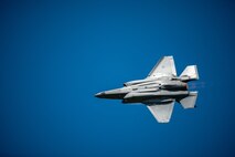 An F-35A Lightning II performs an aerial demonstration during Misawa Air Fest at Misawa Air Base, Japan, Sept. 8, 2024.