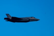 An F-35 Lightning II flies over during Air Fest 2024 at Misawa Air Base, Japan, Sept. 8, 2024.