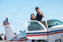 Attendees of Air Fest 2024 pose for a photo at Misawa Air Base, Japan. Sept. 8, 2024