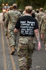 Airmen march in formation