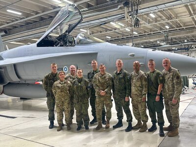 Virginia National Guard senior enlisted leaders visit the Satakunta Air Wing during a senior noncommissioned officer exchange Aug. 19- 23, 2024, in Finland.