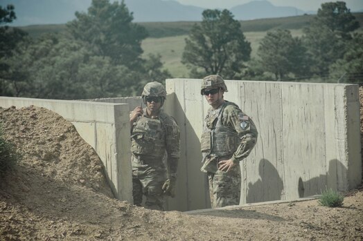  Soldiers with the 1st Space Brigade host guardians with Space Delta 9, Delta 6 and Delta 7, United States Space Force, for M67 grenade qualification at Fort Carson, Colorado, on Aug. 28, allowing the guardians a rare shot at close combat tactics. (U.S. Army photo by Brooke Nevins)