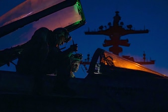 USS Theodore Roosevelt (CVN 71) underway operations in the U.S. 5th Fleet.