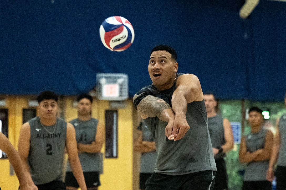 The 2024 Armed Forces Men’s and Women’s Volleyball Championship held at Fort Carson, Colorado 10-14 September.  Teams from the Army, Navy (with Marine Corps and Coast Guard players) and Air Force (with Space Force players) battle it out for gold.  (DoD photo by EJ Hersom)